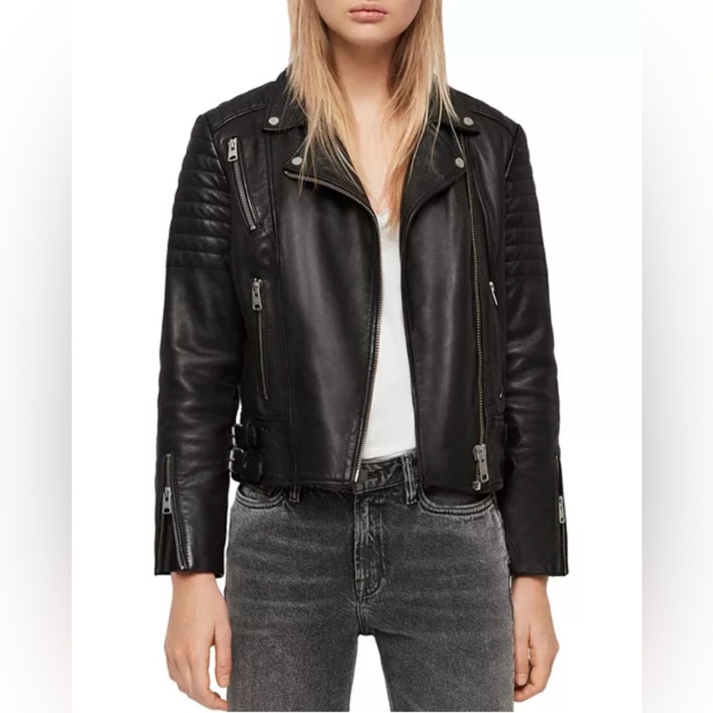 ALL SAINTS Papin Leather Biker Jacket